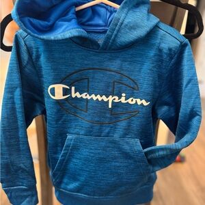 Boys Champion Blue Hoodie Sweatshirt